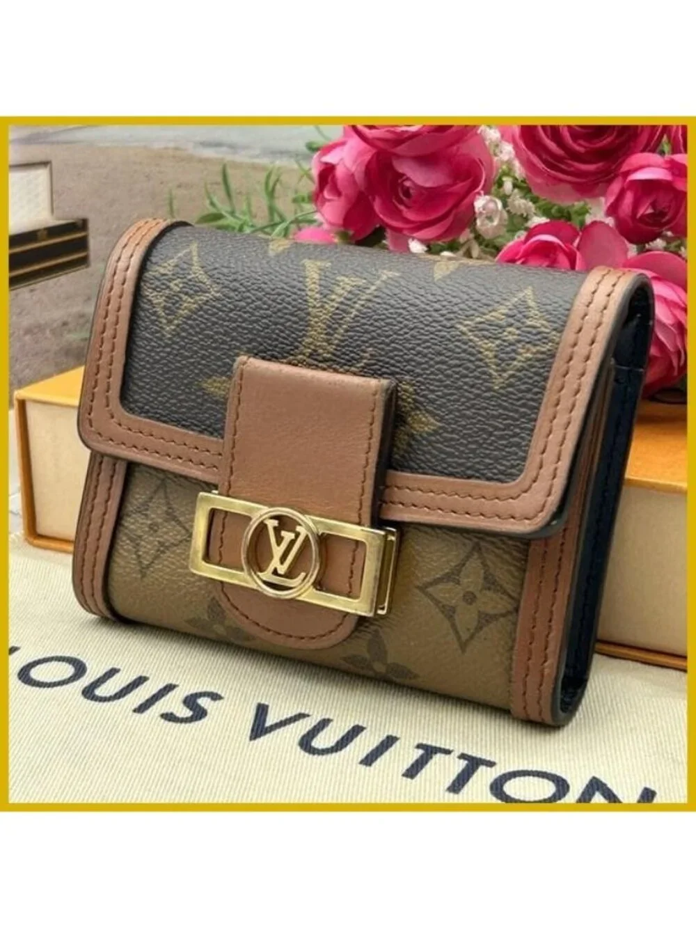 Louis Vuitton Portefeuille Dauphine Compact Fold Wallet